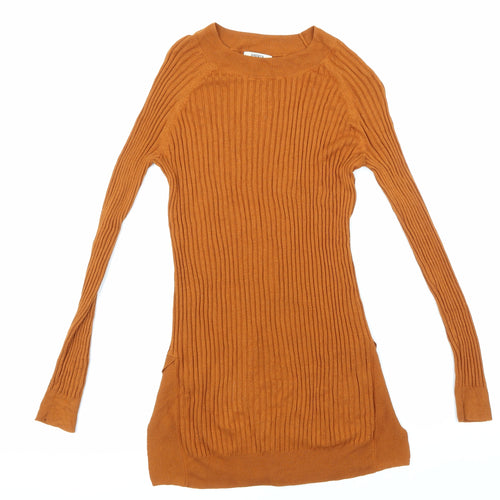 Papaya Womens Brown  Knit Pullover Jumper Size 12