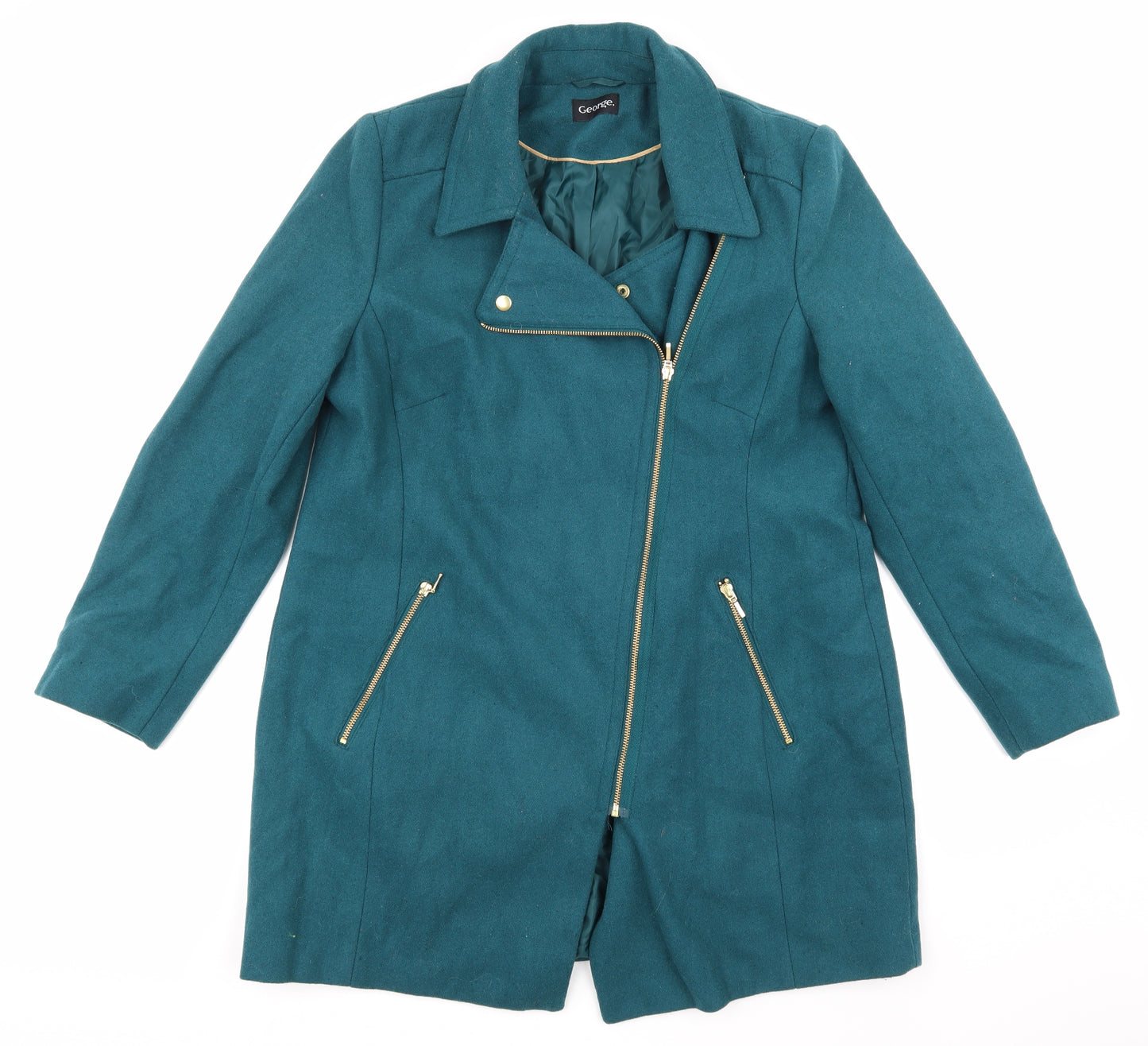 George Womens Blue   Jacket Coat Size 16