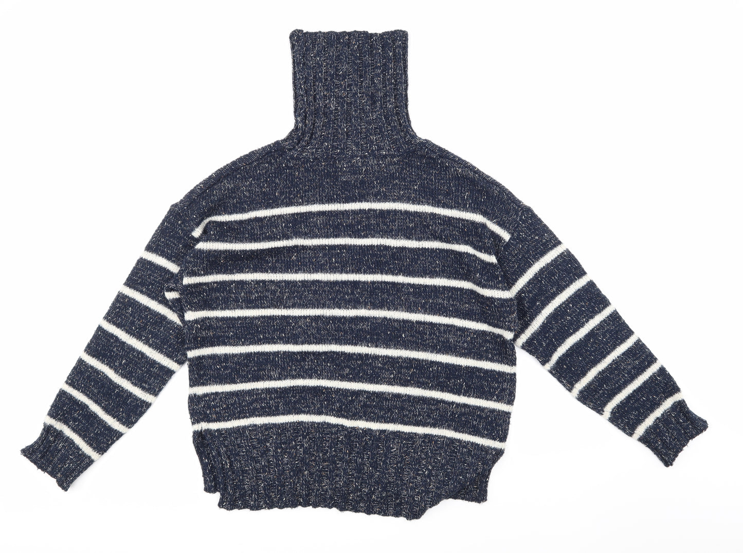 Marks and Spencer Womens Blue Striped Knit Pullover Jumper Size XS