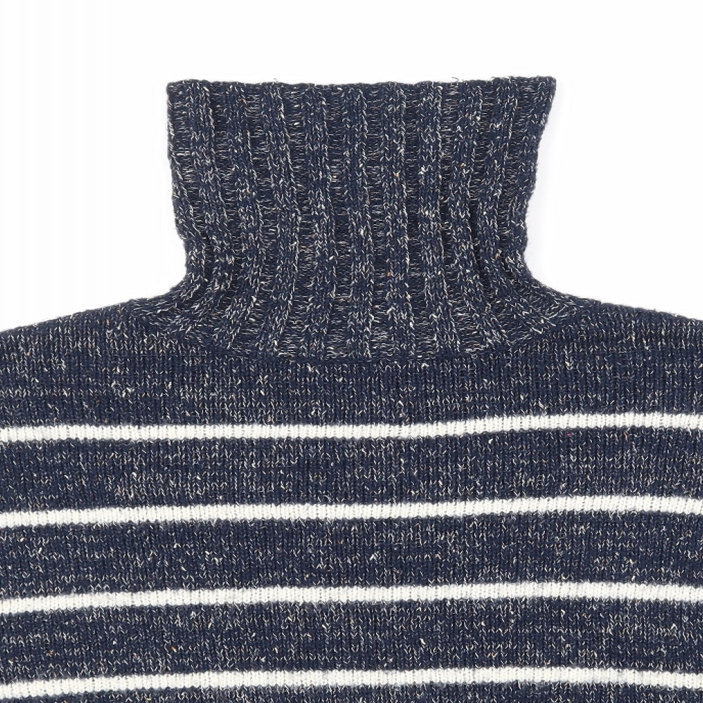 Marks and Spencer Womens Blue Striped Knit Pullover Jumper Size XS