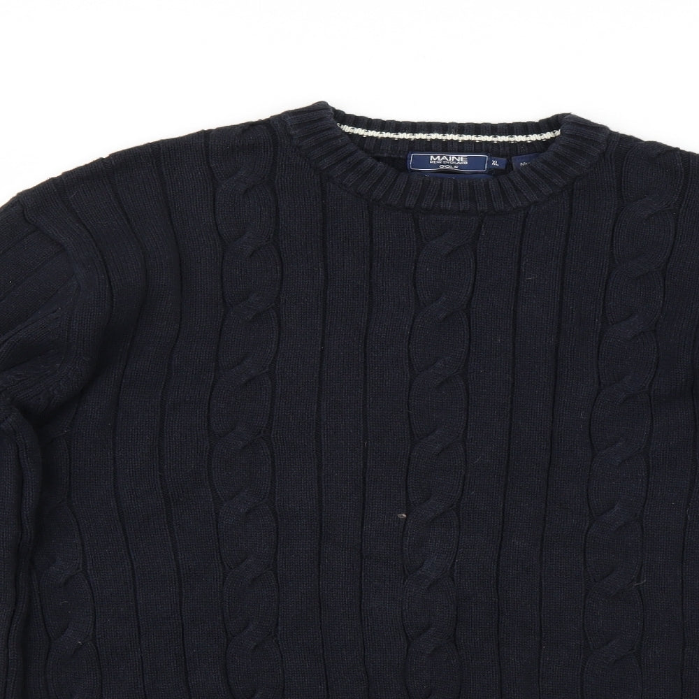 Maine Mens Blue   Pullover Jumper Size XL