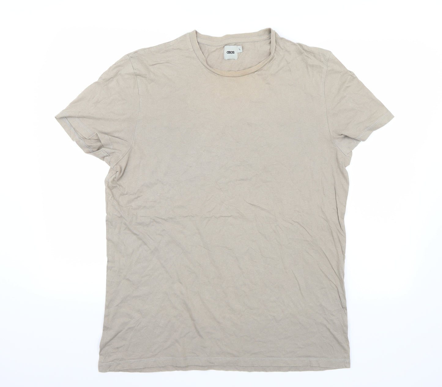 Asos  Mens Beige    T-Shirt Size L