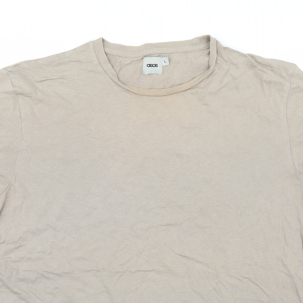 Asos  Mens Beige    T-Shirt Size L
