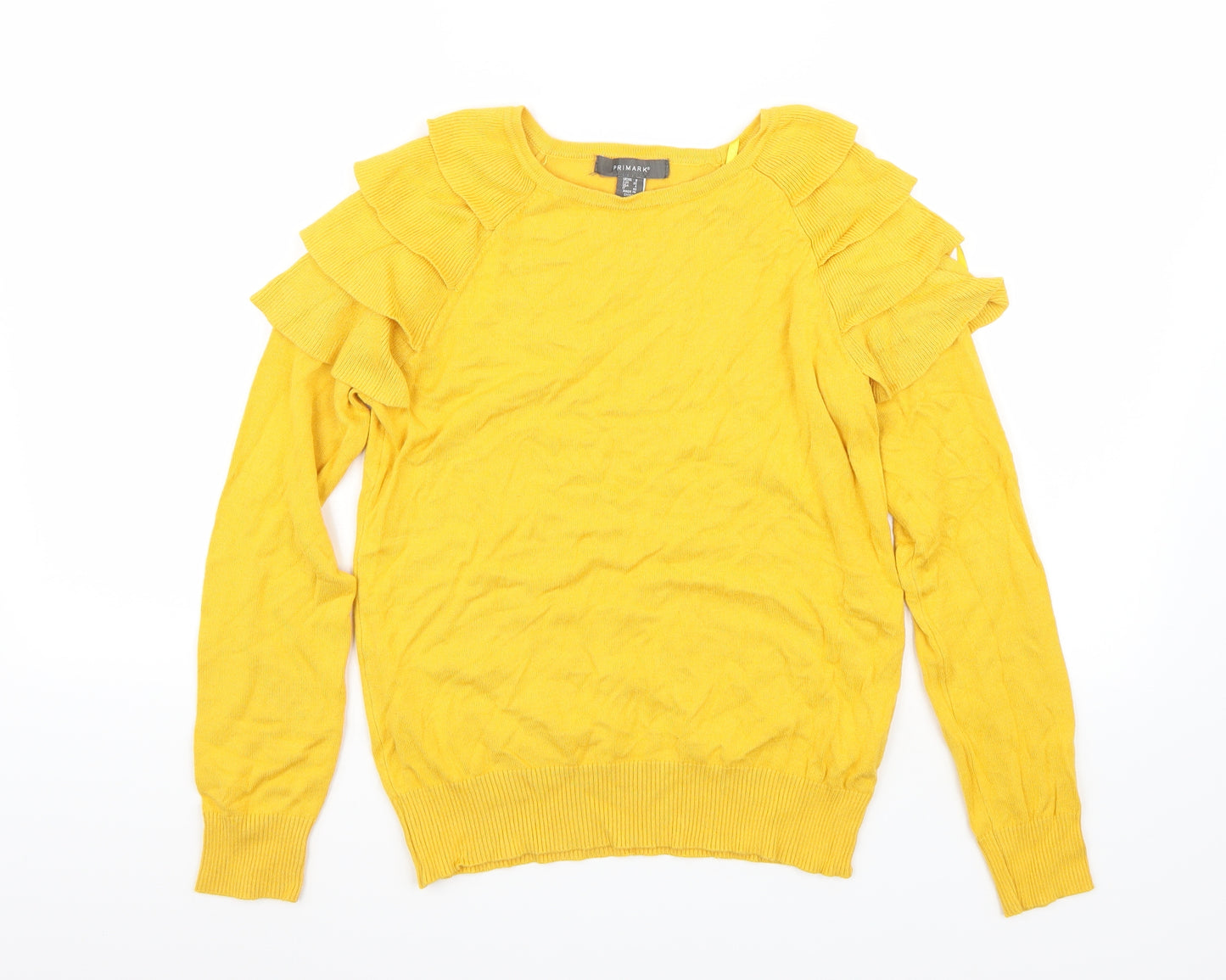 Primark Womens Yellow   Pullover Jumper Size 8