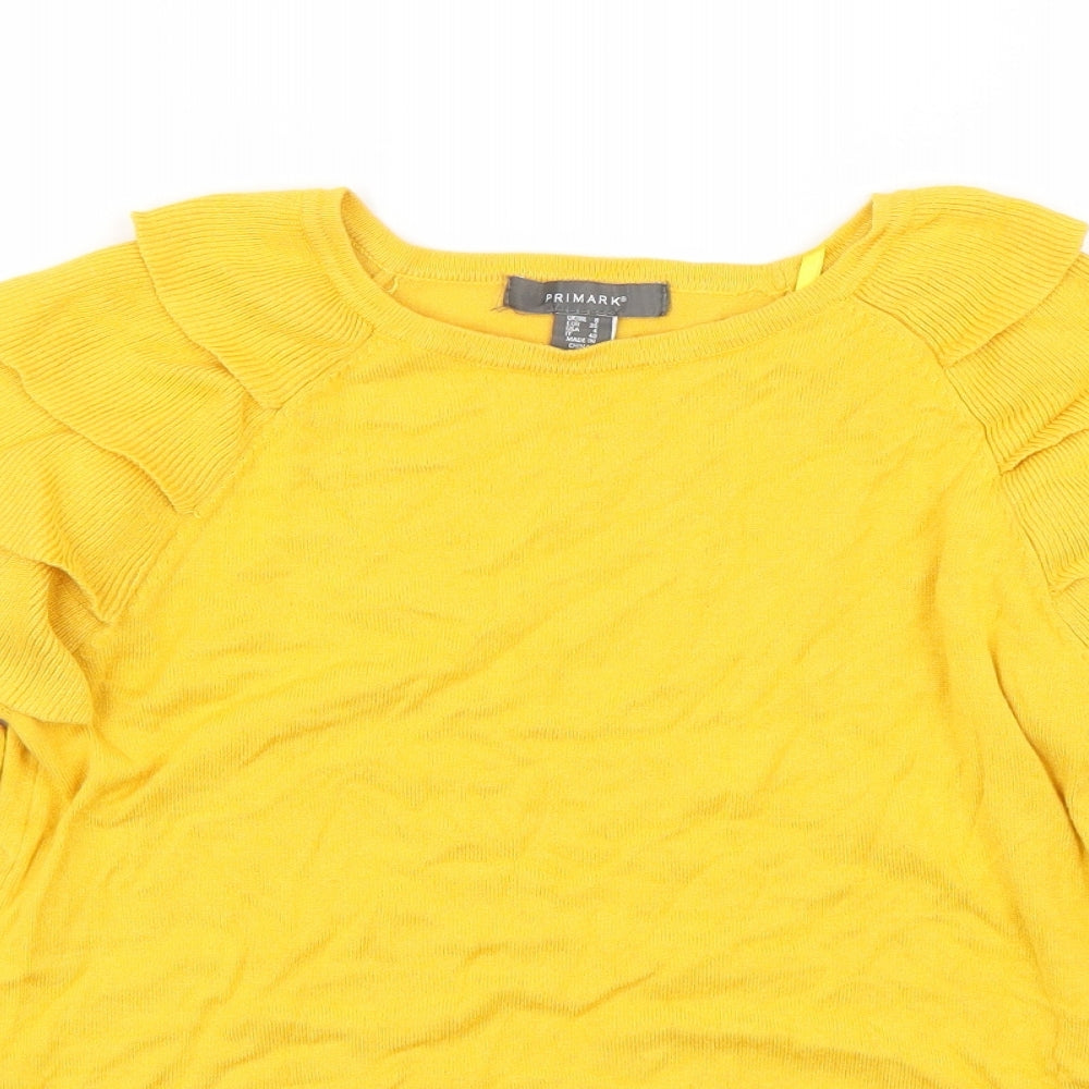 Primark Womens Yellow   Pullover Jumper Size 8