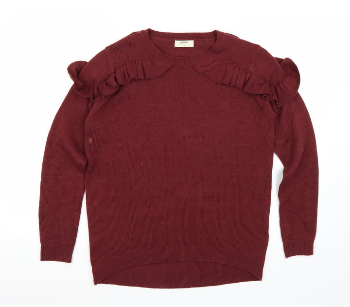Papaya Womens Brown Pullover Jumper Size S