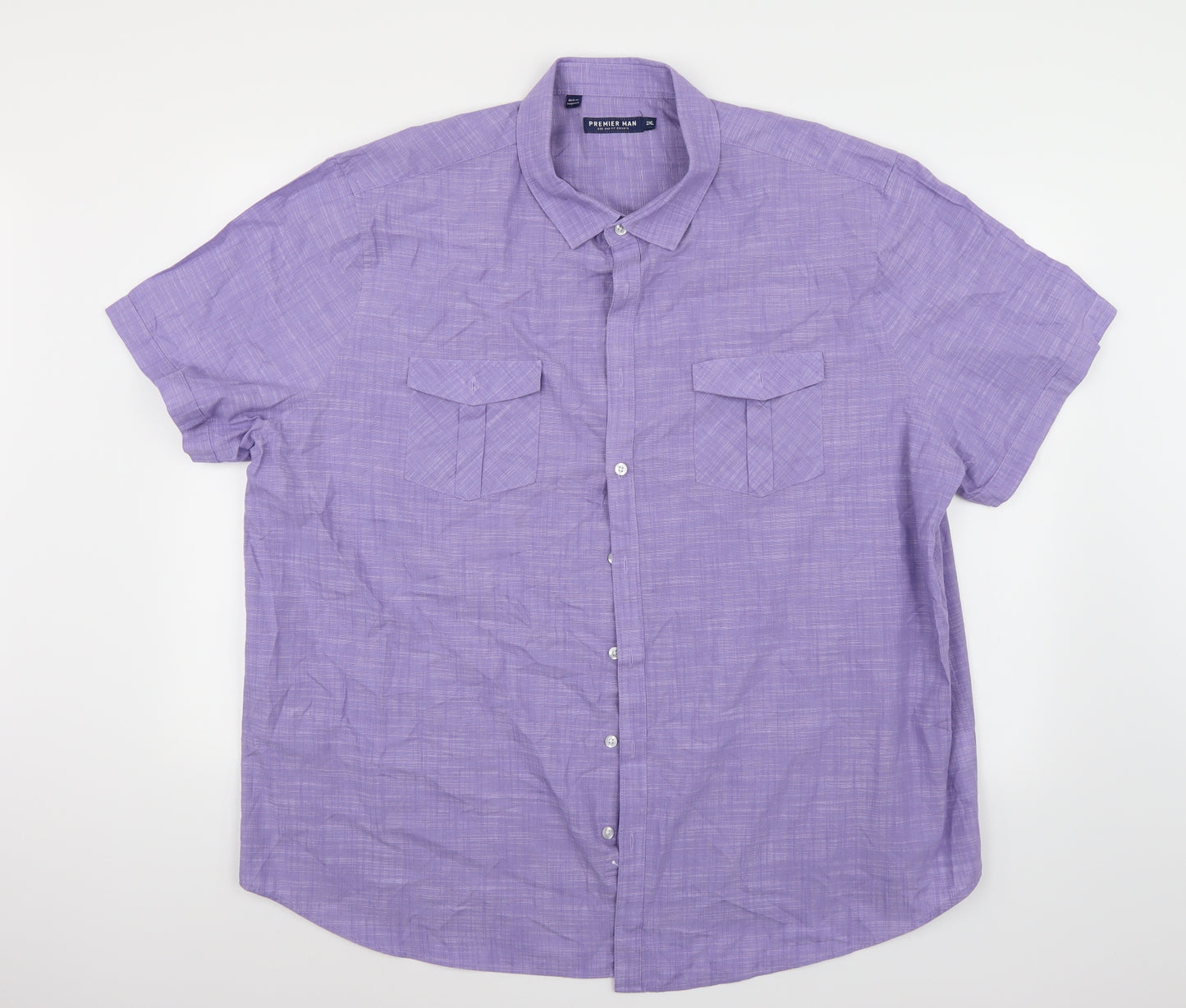 Premier Mens Purple    Button-Up Size 2XL