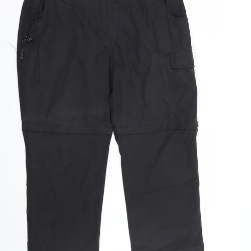 Mountain Warehouse Womens Black   Cargo Trousers Size 16 L29 in