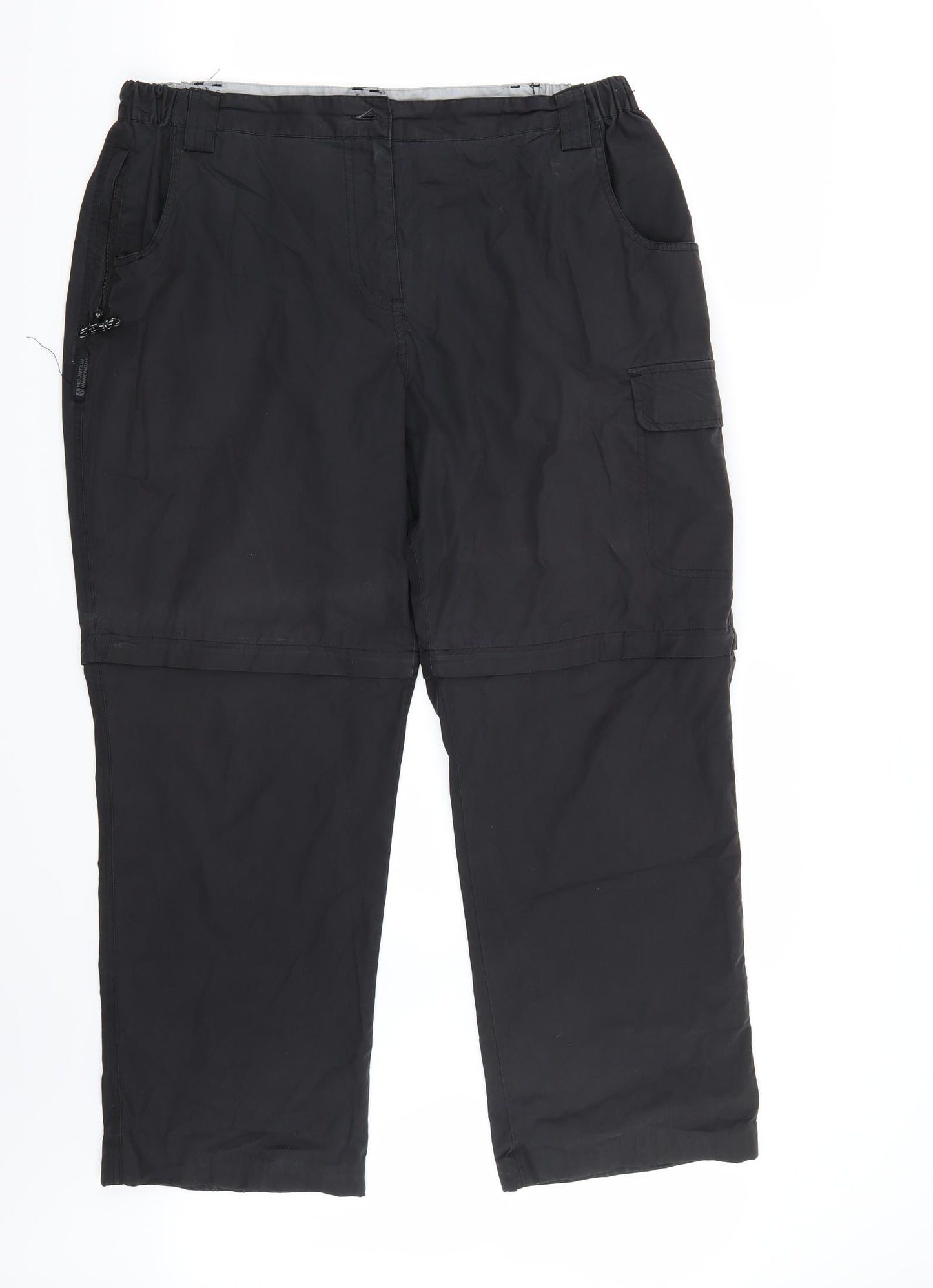 Mountain Warehouse Womens Black   Cargo Trousers Size 16 L29 in