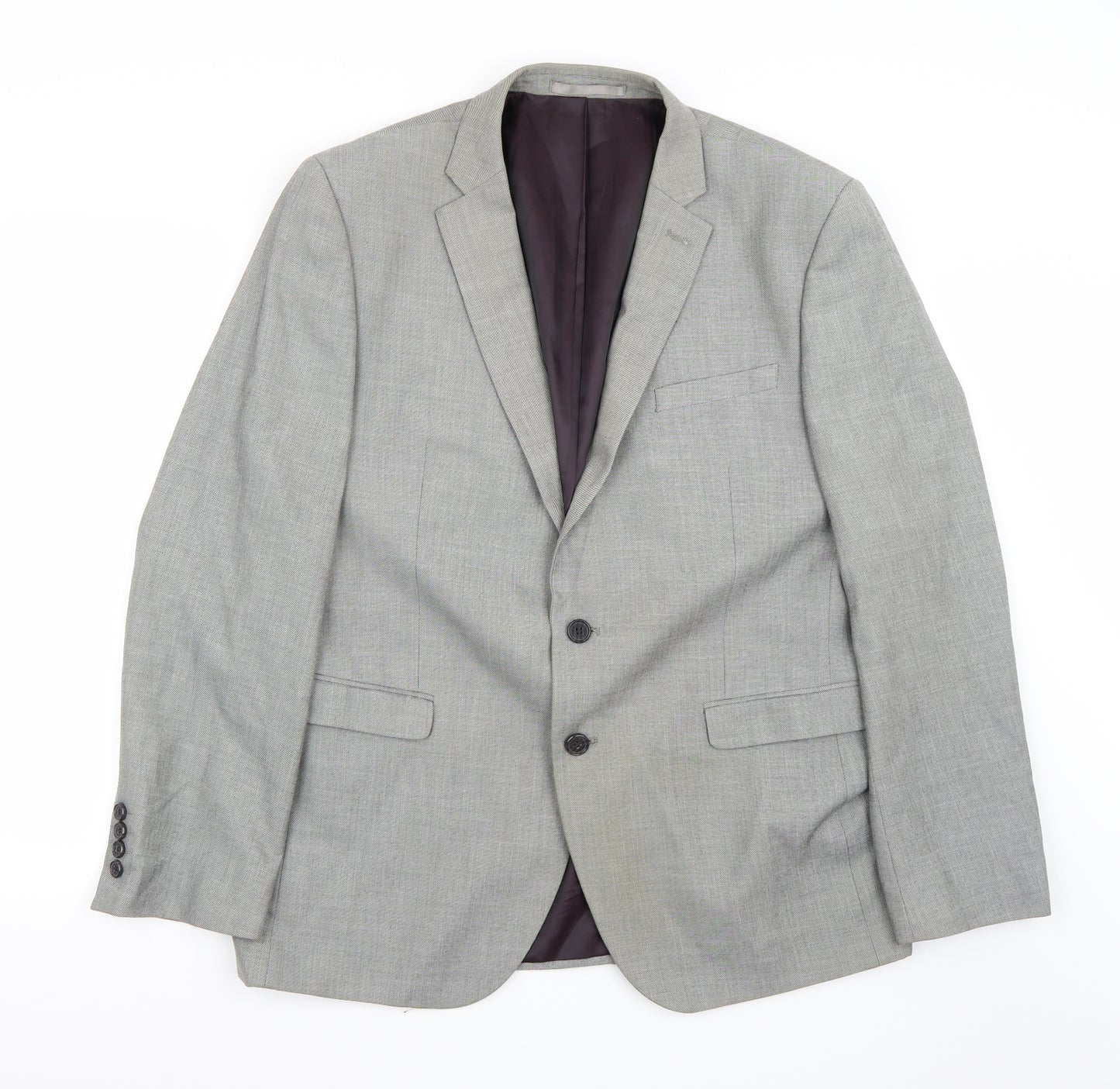 B&W Mens Grey   Jacket Suit Jacket Size 44