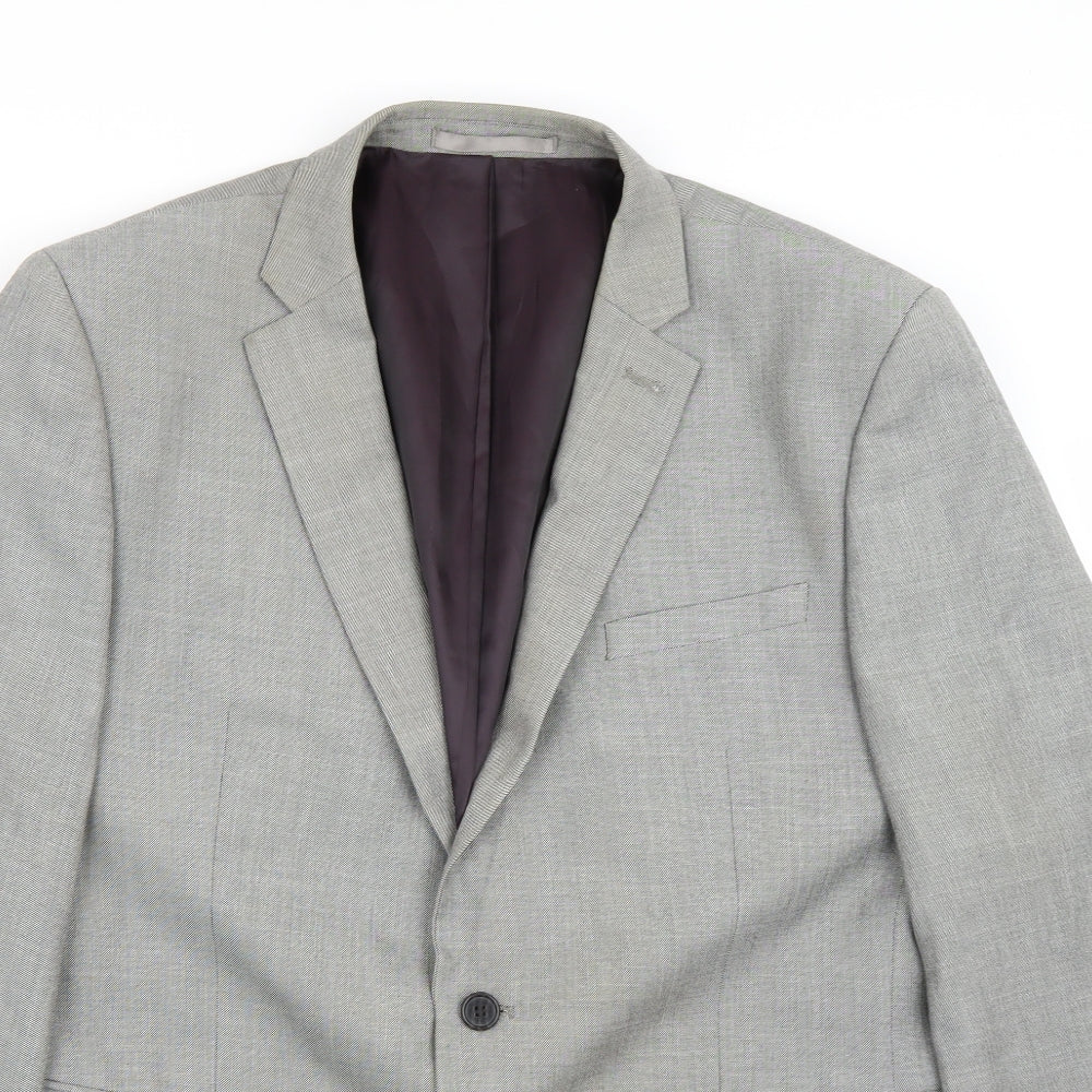 B&W Mens Grey   Jacket Suit Jacket Size 44