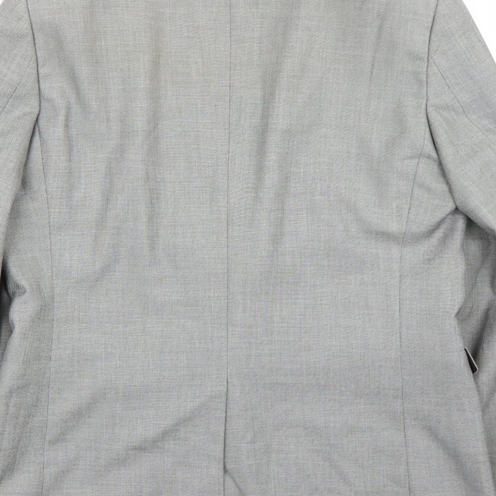 B&W Mens Grey   Jacket Suit Jacket Size 44