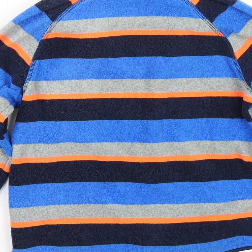 H&M Boys Blue Striped  Full Zip Jumper Size 7 Years