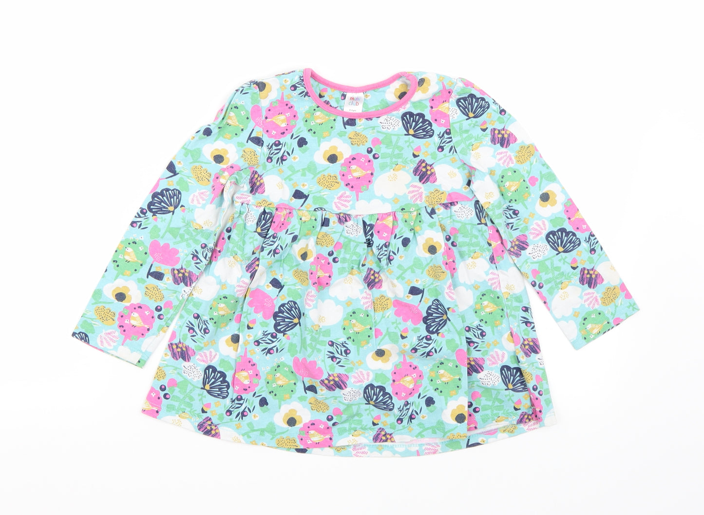 Mini Club Girls Blue   Basic T-Shirt Size 3-4 Years