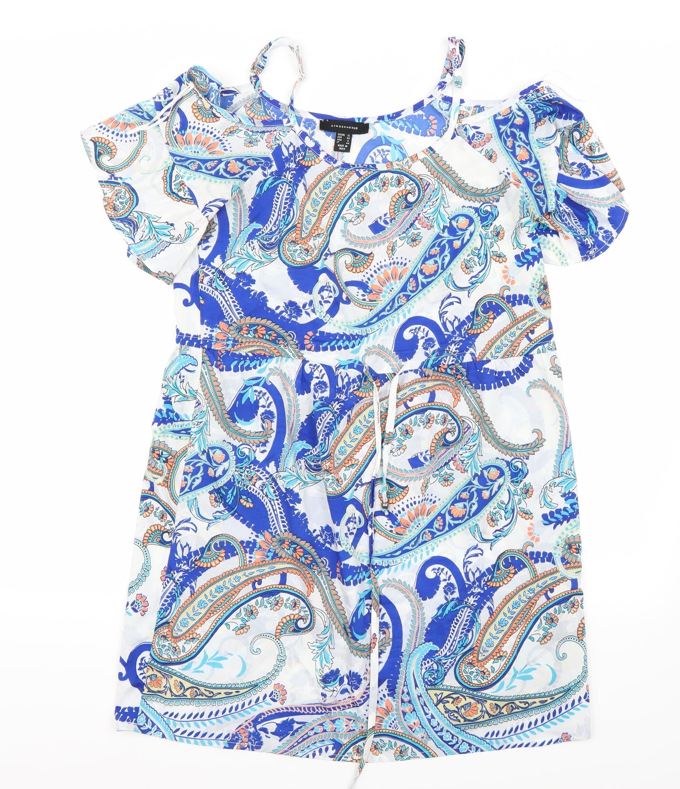 Primark Womens White Floral  A-Line  Size 12