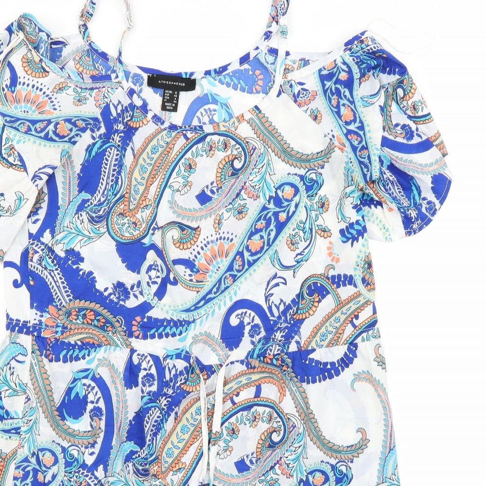 Primark Womens White Floral  A-Line  Size 12