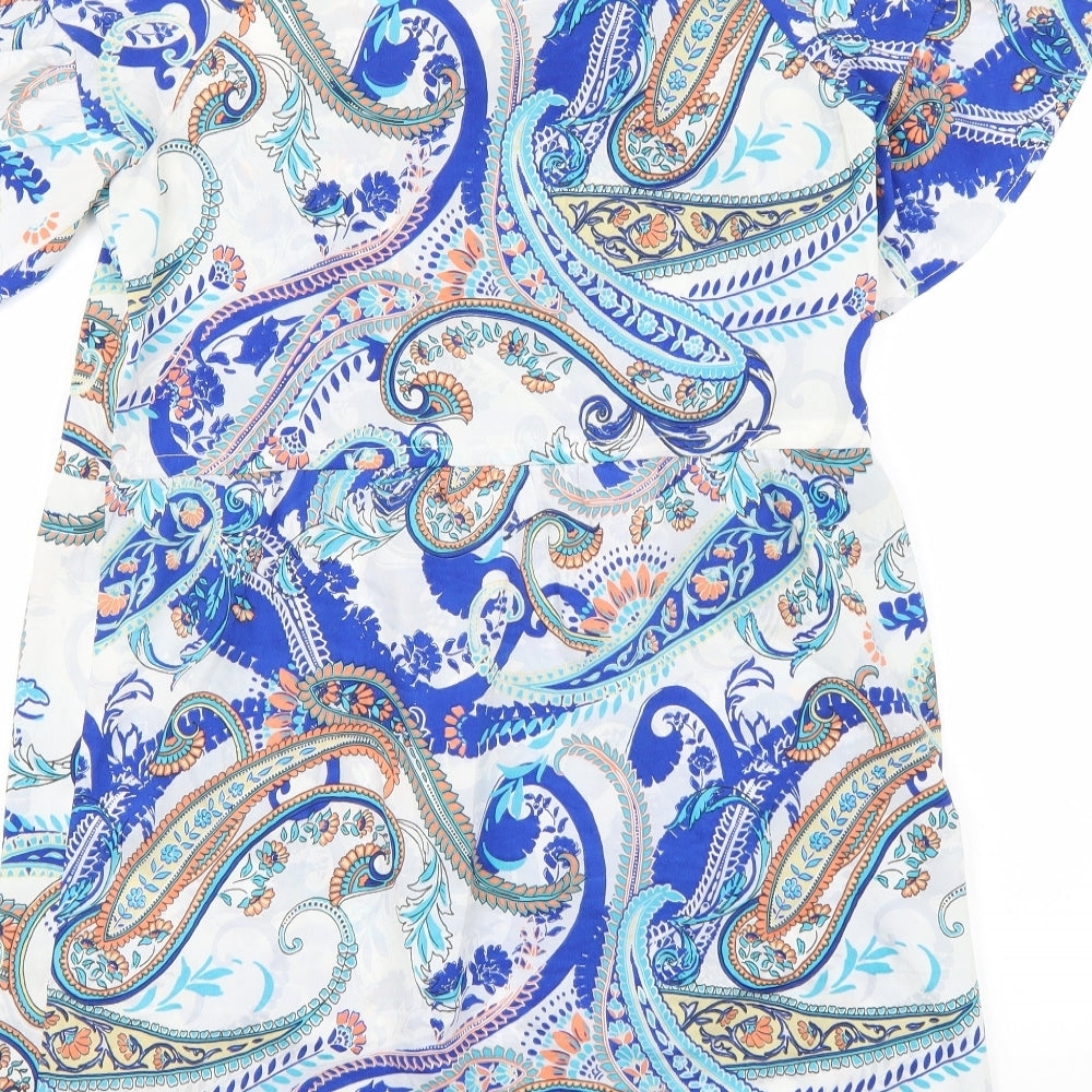 Primark Womens White Floral  A-Line  Size 12