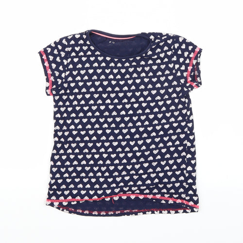 Nutmeg Girls Blue  Rayon Basic T-Shirt Size 8-9 Years