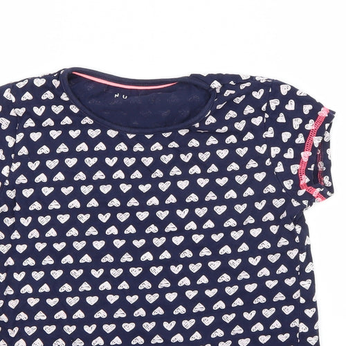 Nutmeg Girls Blue  Rayon Basic T-Shirt Size 8-9 Years