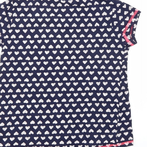 Nutmeg Girls Blue  Rayon Basic T-Shirt Size 8-9 Years