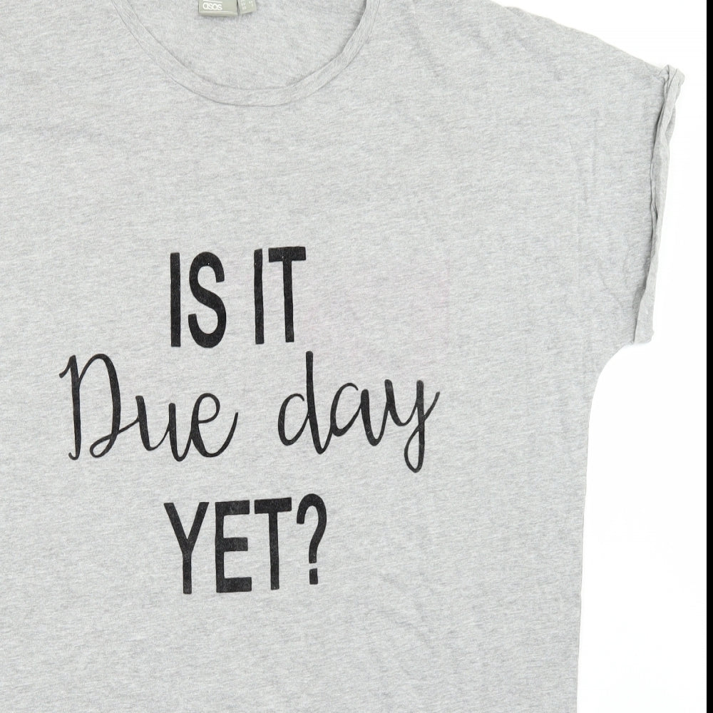 ASOS Womens Grey   Basic T-Shirt Size 6