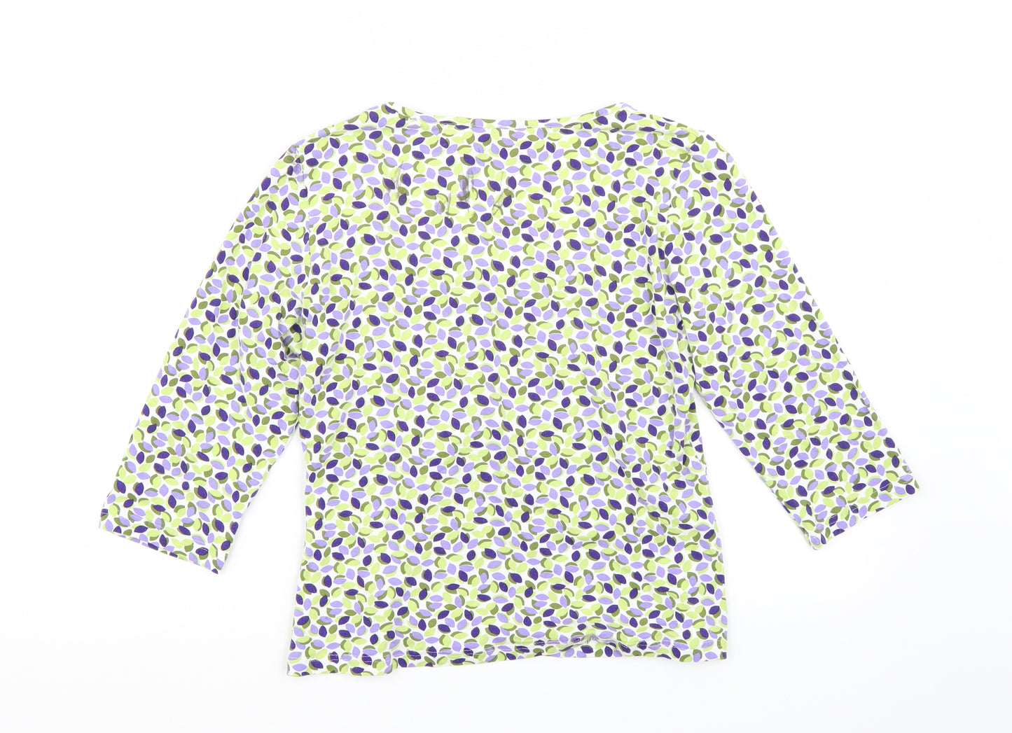 Minuet Womens White Floral  Basic T-Shirt Size M