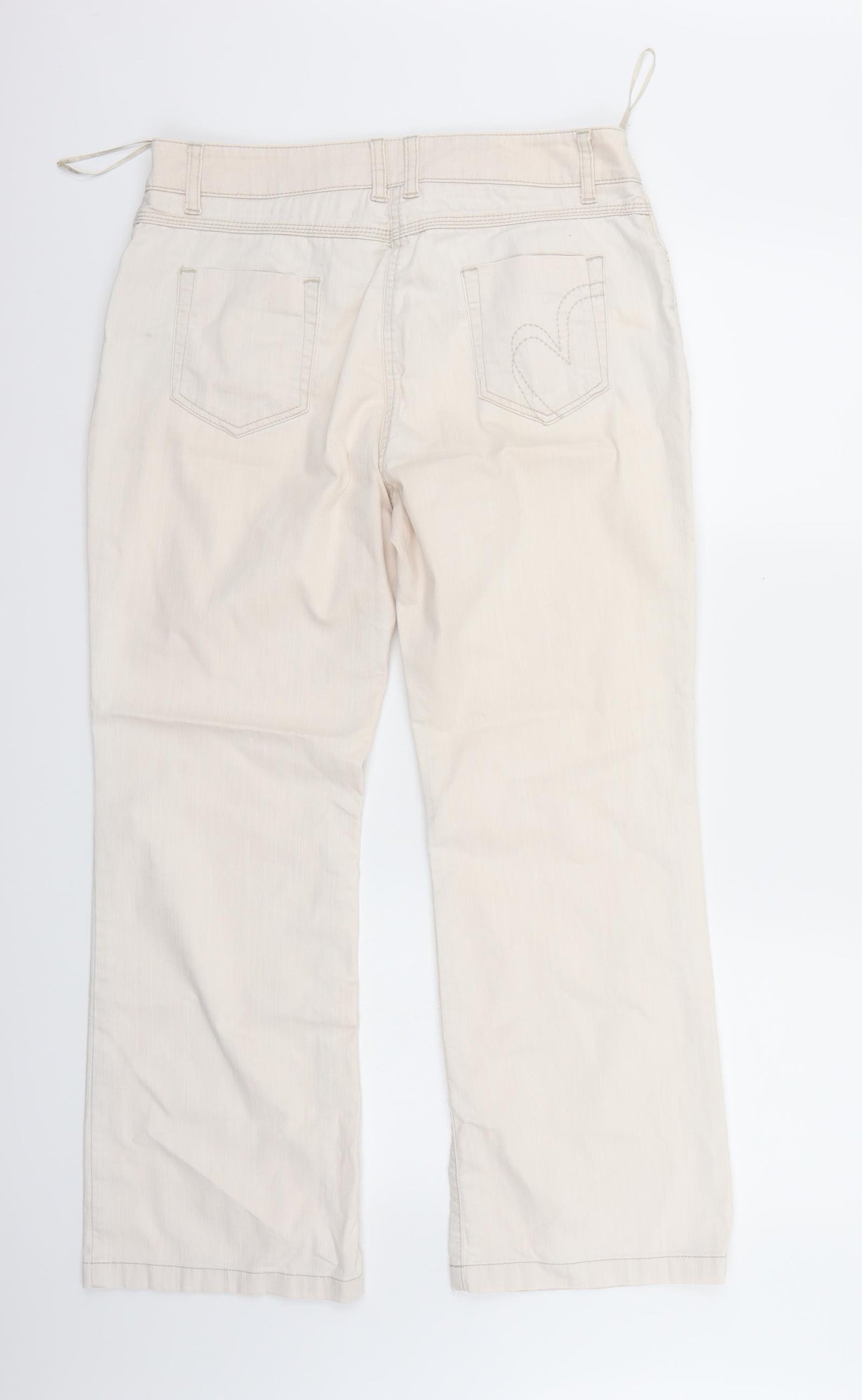 Per Una Womens White   Straight Jeans Size 14 L26 in