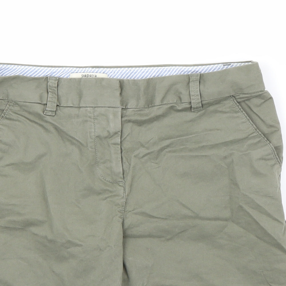Papaya Womens Green   Chino Shorts Size 12