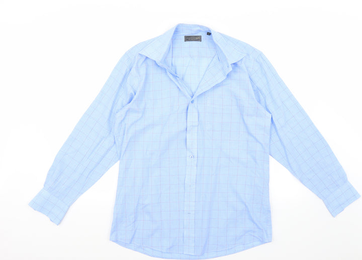Greenwoods Mens Blue    Button-Up Size 15