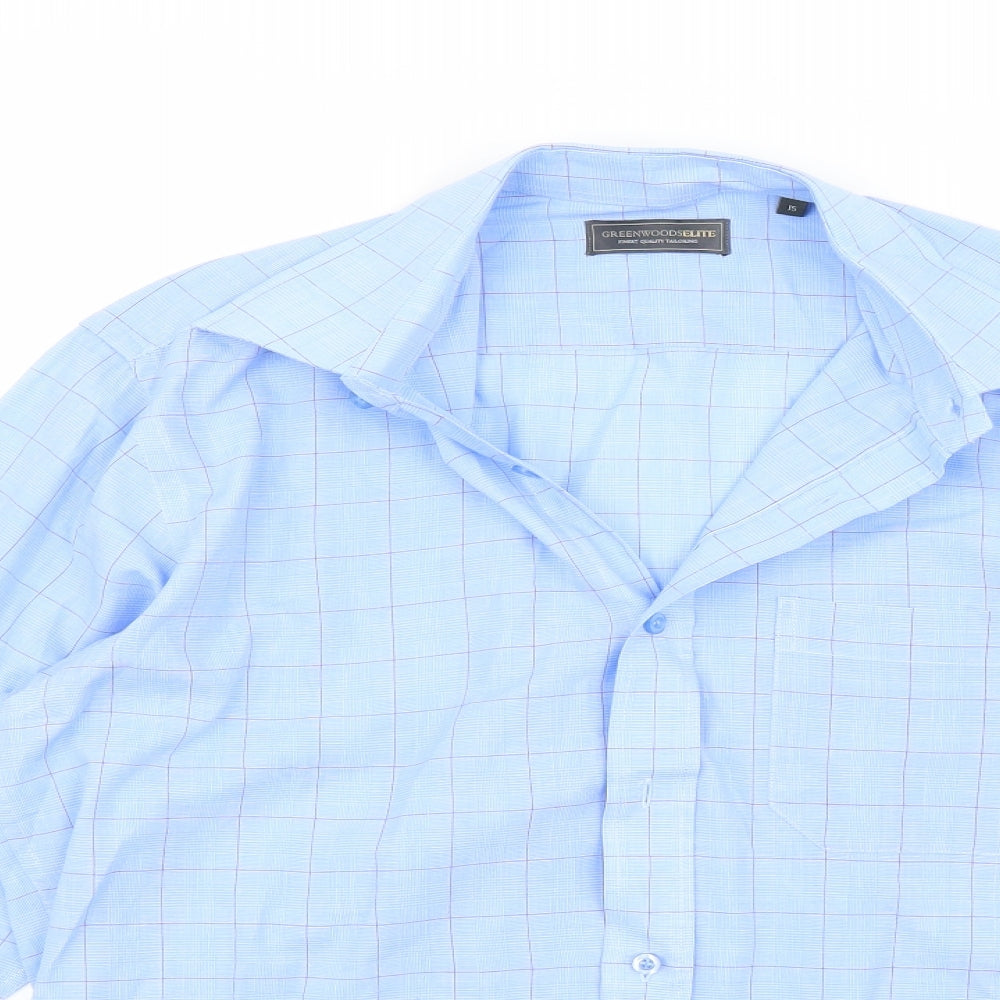 Greenwoods Mens Blue    Button-Up Size 15