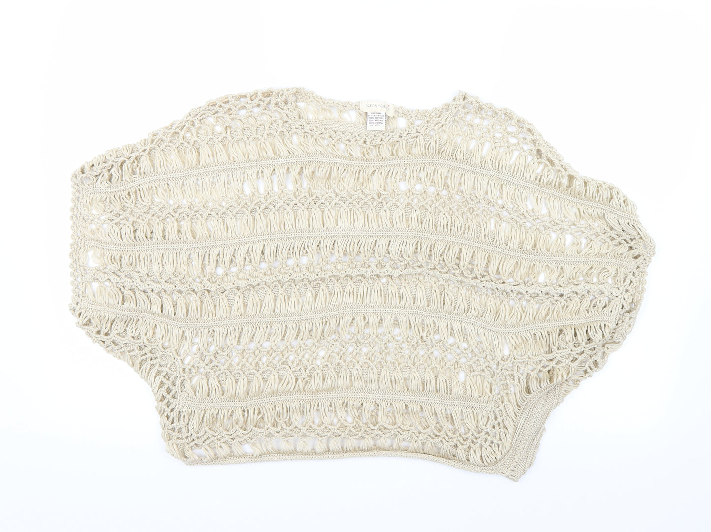 Sans Souci Womens Beige   Pullover Jumper Size M