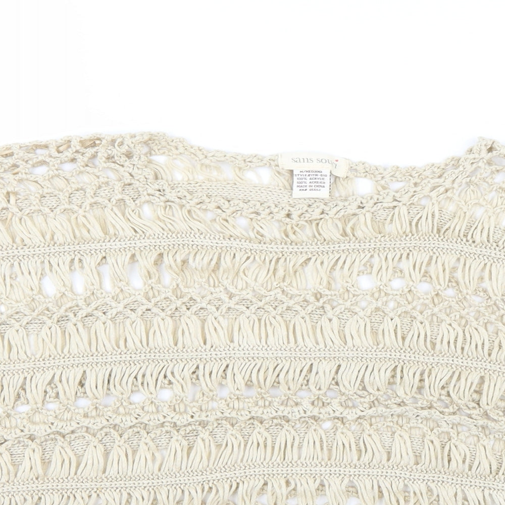 Sans Souci Womens Beige   Pullover Jumper Size M