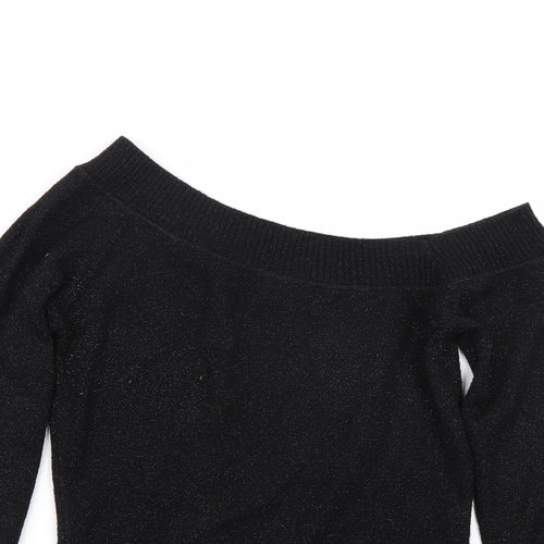 Jane Norman Womens Black   Pullover Jumper Size M