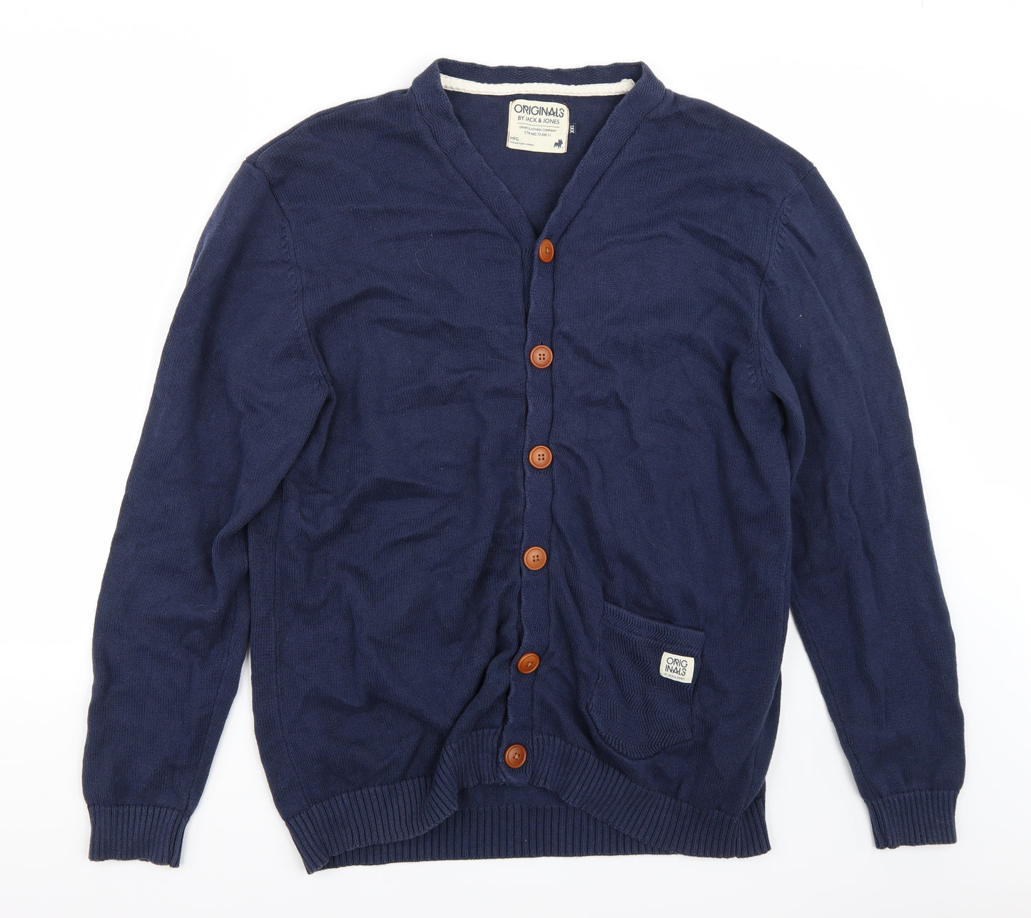 JACK & JONES Mens Blue   Cardigan Jumper Size 2XL