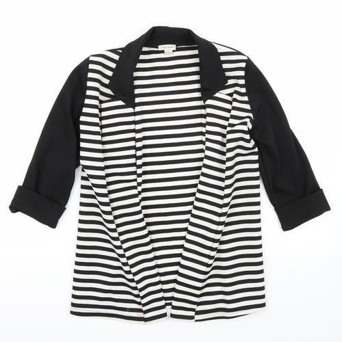 Riverisland Girls Black Striped  Jacket Blazer Size 12 Years