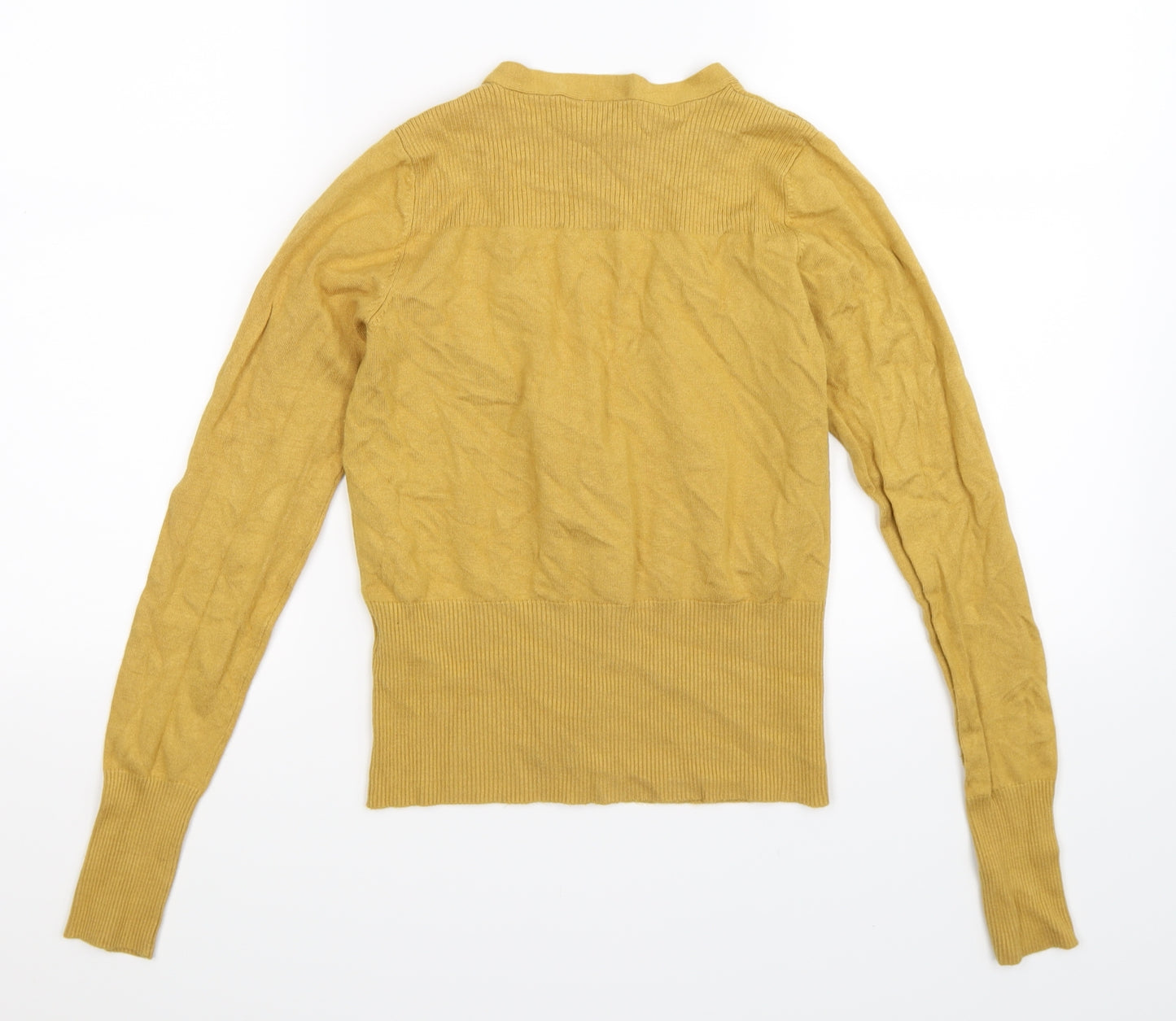 New Look Womens Yellow  Knit Cardigan Jumper Size 10
