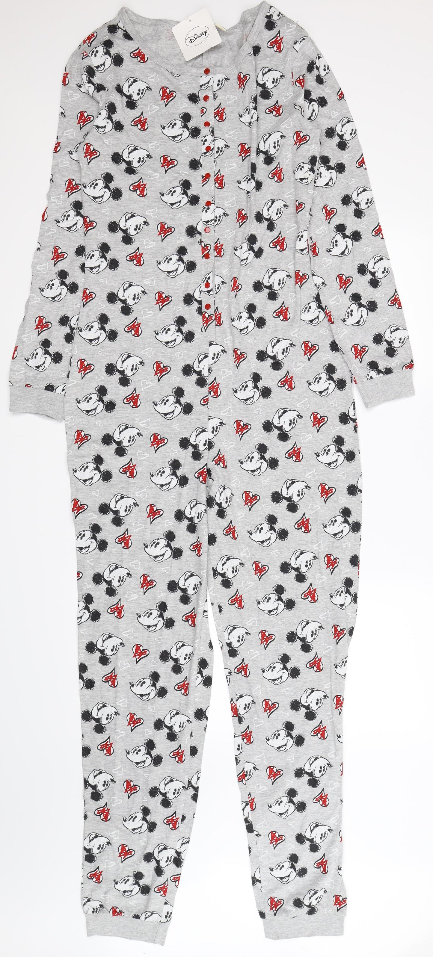 Disney Womens Grey   Cami One Piece Size 12  - Mickey Mouse