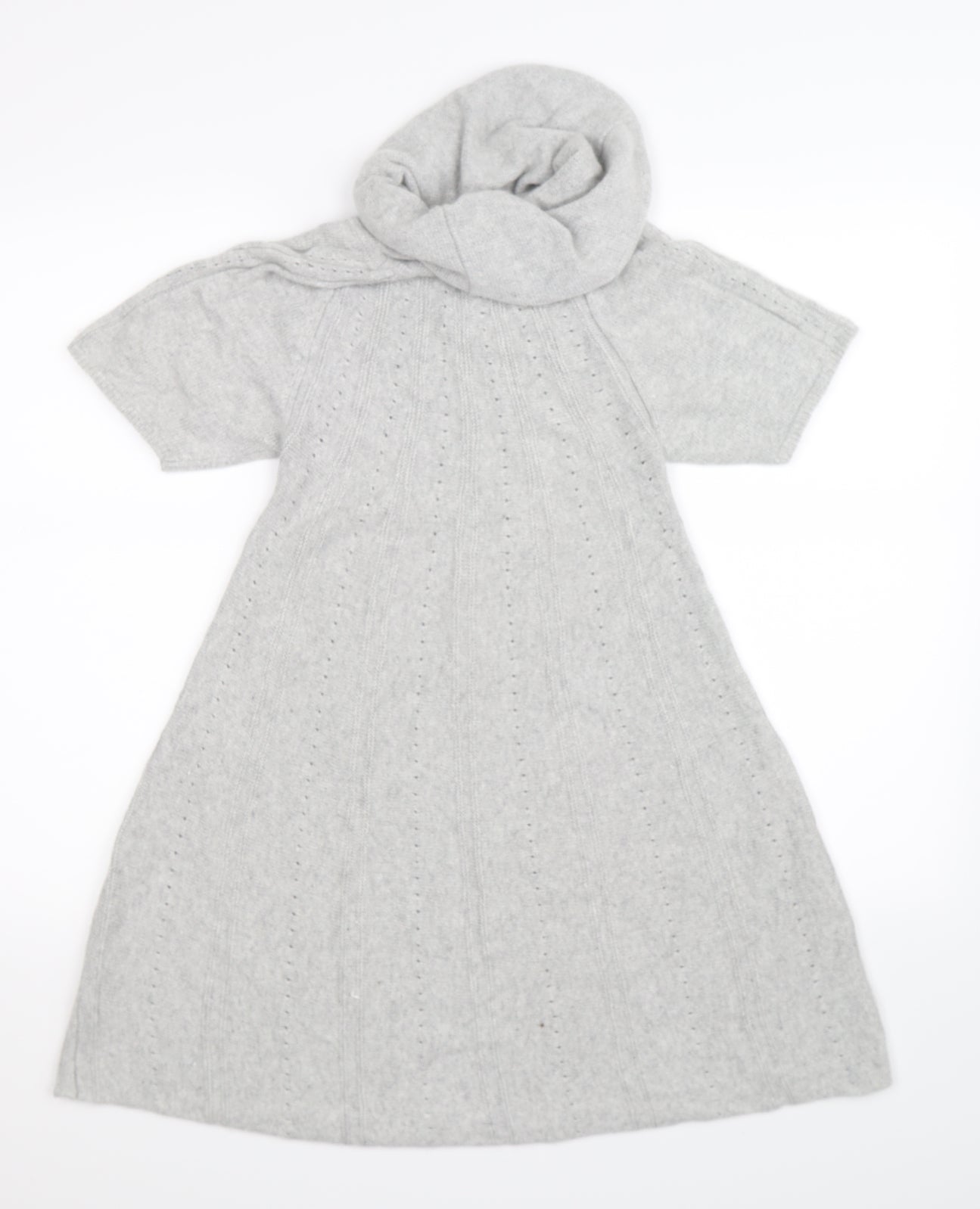 Brandy Womens Grey  Knit Jumper Dress  Size S