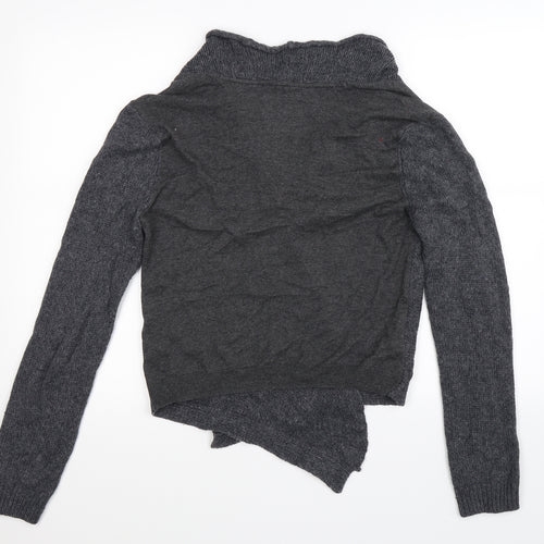 Fat Face Womens Grey  Knit Cardigan Jumper Size 14