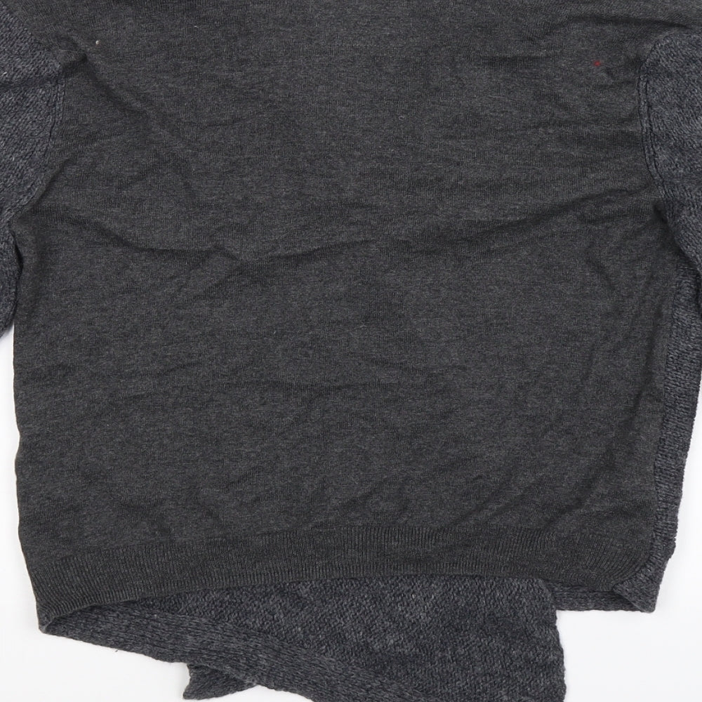 Fat Face Womens Grey  Knit Cardigan Jumper Size 14