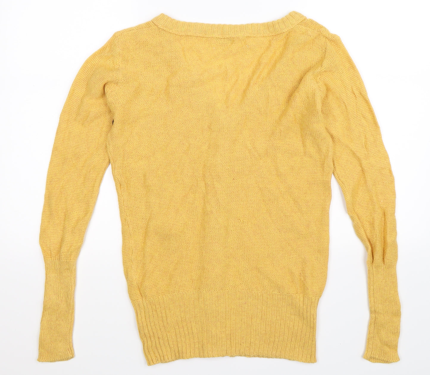 IDI Womens Yellow  Knit Cardigan Jumper Size M