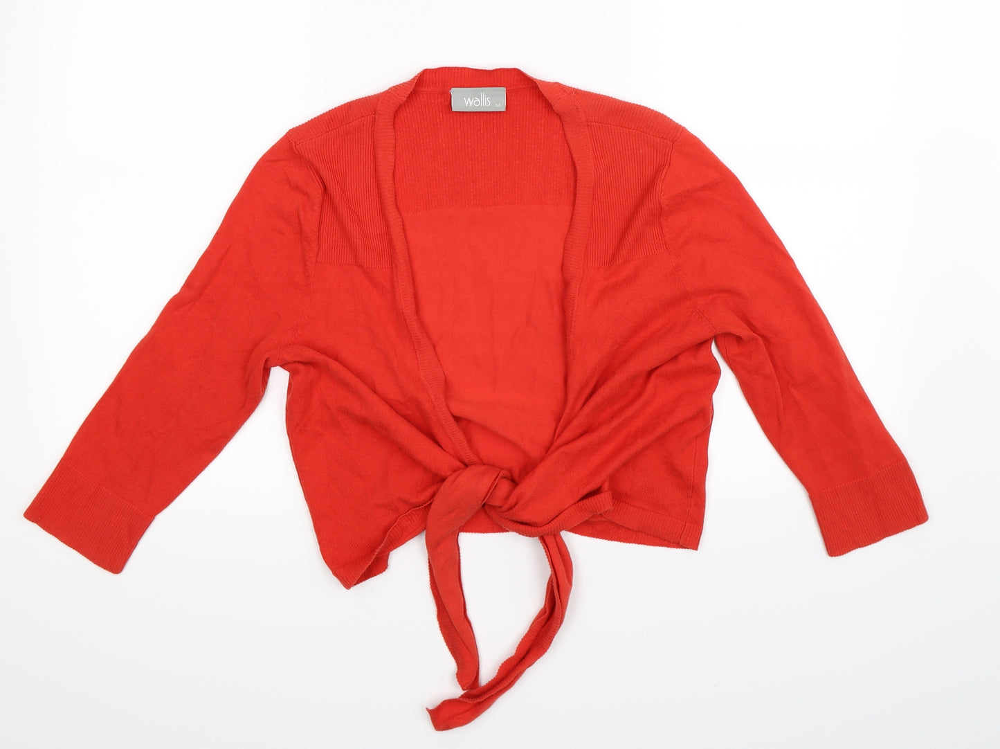 Wallis Womens Orange  Knit Cardigan Jumper Size M