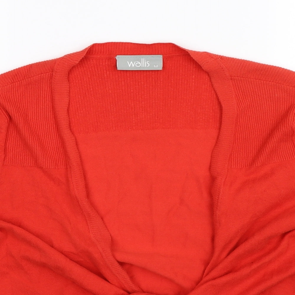Wallis Womens Orange  Knit Cardigan Jumper Size M