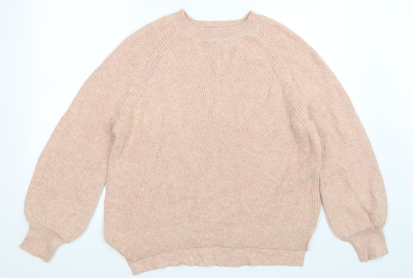 Marks and Spencer Womens Beige  Knit Pullover Jumper Size L