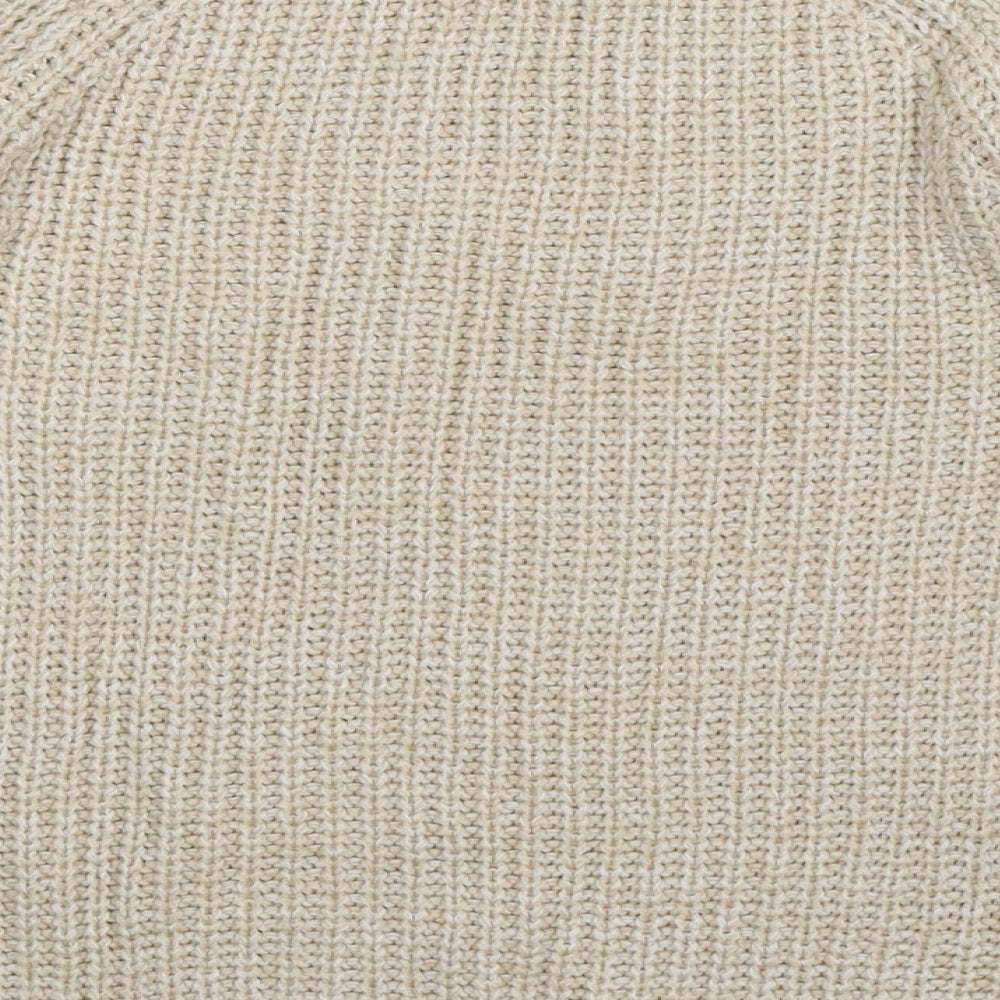 Atmosp Womens Beige  Knit Pullover Jumper Size 12