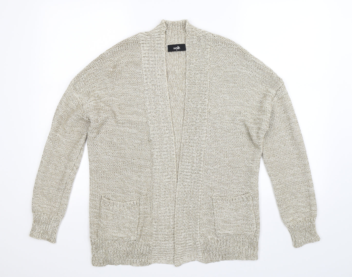 Wallis Womens Beige  Knit Cardigan Jumper Size M