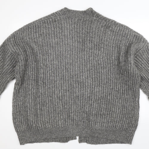 Zara Womens Grey  Knit Cardigan Jumper Size S  - Oversized