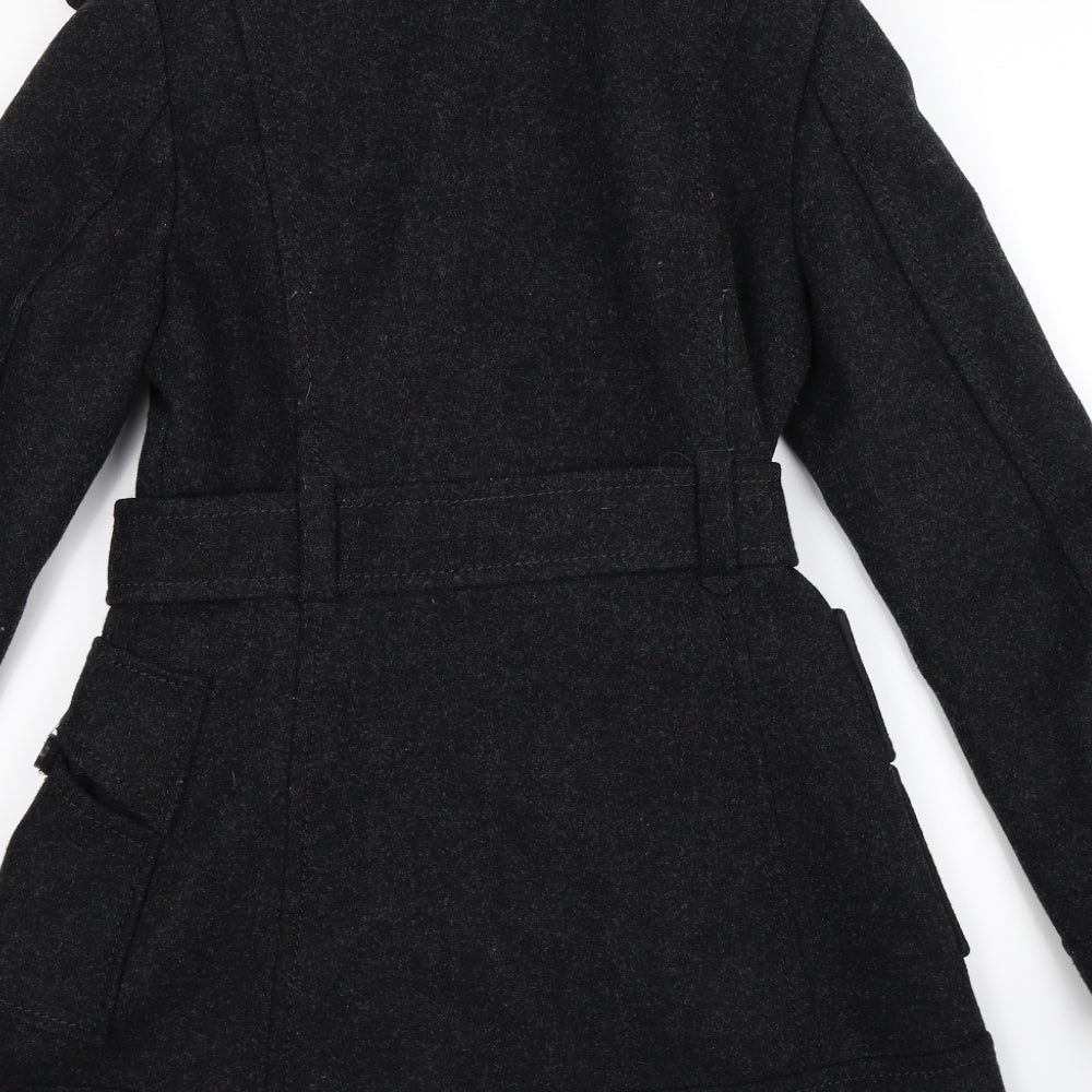 H&M Womens Black   Pea Coat Coat Size 10