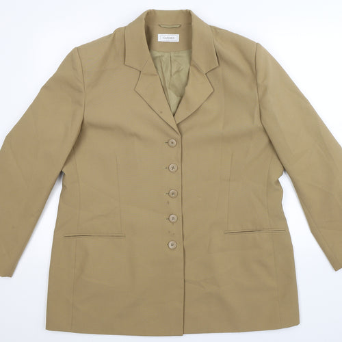 Classics Womens Beige   Jacket Suit Jacket Size 20