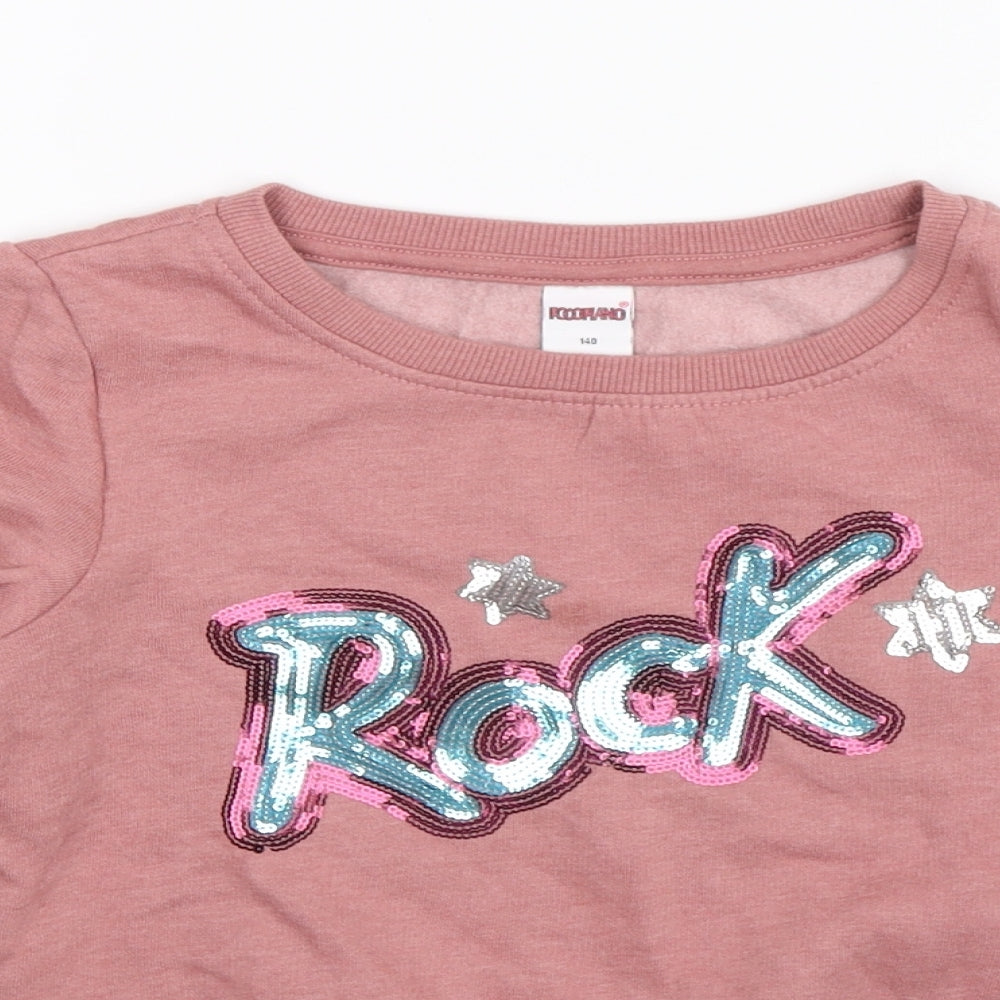 Pocopiano Girls Pink   Pullover Sweatshirt Size 10-11 Years